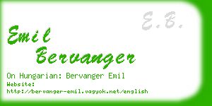 emil bervanger business card